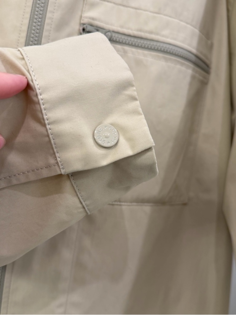 NEW Stone Island Sand Zip Shirt Jacket with Sleeve Badge - Picture 3 of 12